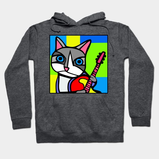 Angry Cat plays Guitar Hoodie by loeye